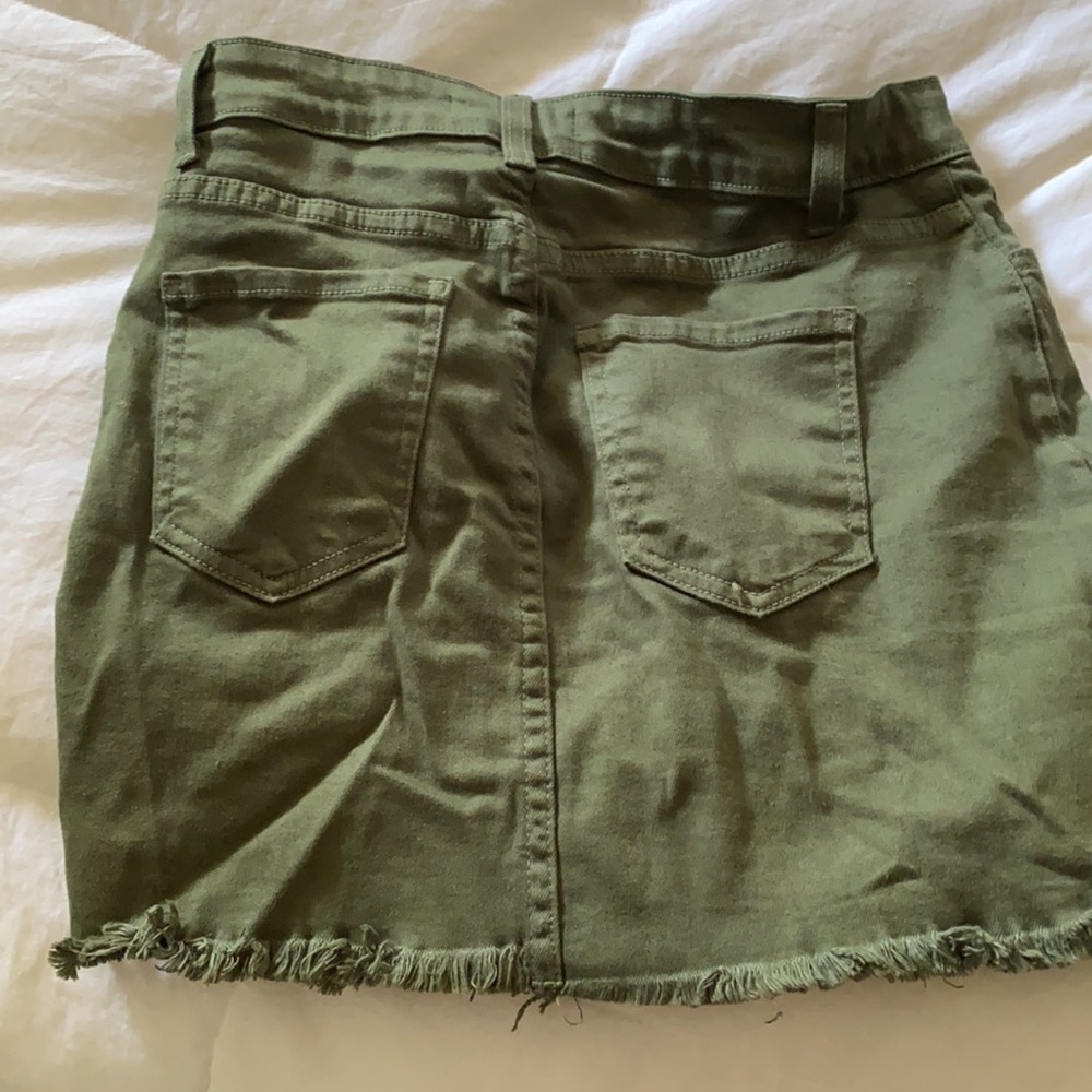 O2 Denim Green Skirt - Picture 5 of 5